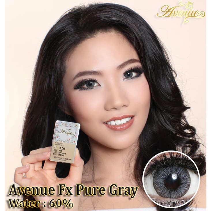 Softlens Avenue FX Pure Gray 14,5 mm dan 22,8 mm