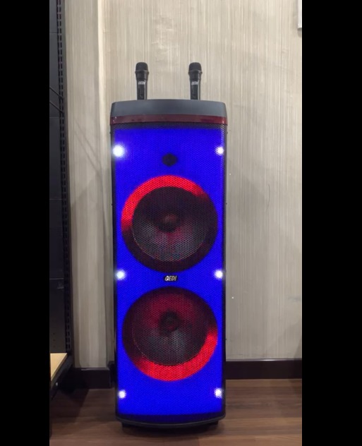 Speaker Bluetooth G-POWER Gedi 12 Inch Free 2 Mic Wireless Mirophone Lampu Cantik