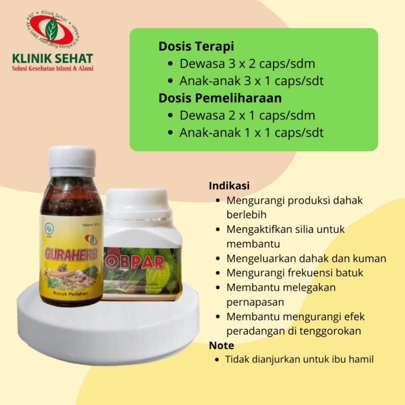 

Suplemen Obat Herbal GURAHERB Mengurangi Produksi Dahak Berlebih 120ml