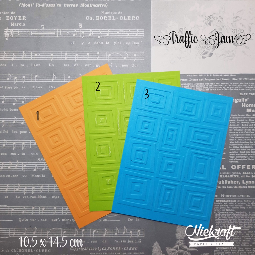 

Emboss Paper - Traffic Jam - Embossing Folder Kertas Motif Timbul