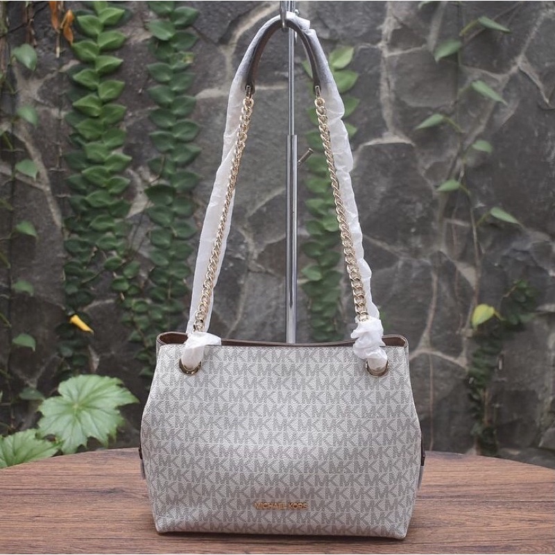 Tas MK original - Michael Kors jetset medium chain messenger in vanilla