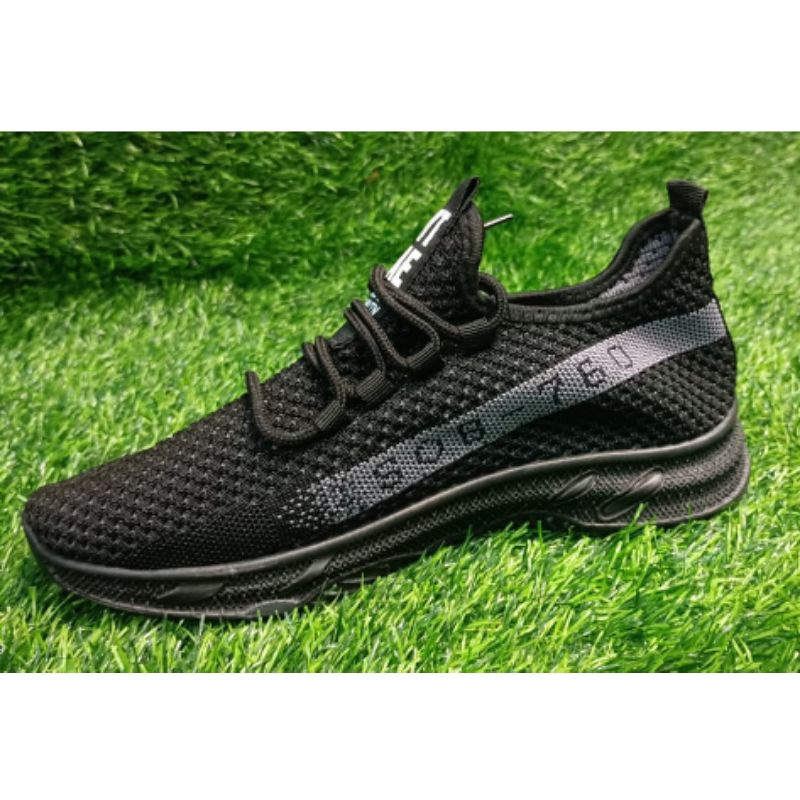sepatu sport sneacker import murah terbaru dan terpopuler-Hitam b