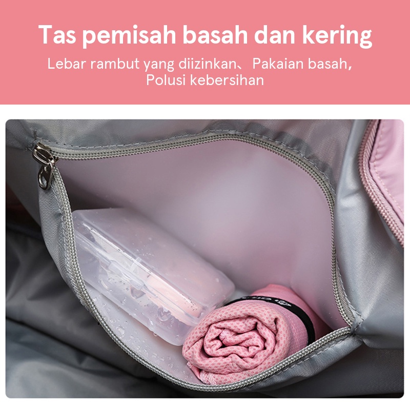 Hathin muii Tas Travel Duffel bag berkapasitas besar /tas kebugaran/ Portable Gym Bag/tas bahu modis/Waterproof Tas Jinjing/Tas Travel Jumbo Olahraga/TRAVEL BAG LIPAT JUMBO TFW 62/TFW - 61