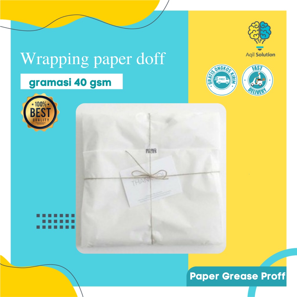 Wrapping paper doff /KERTAS ROTI/ Baking Paper Grease Proff / Hampers/ Packing/ Food Grade