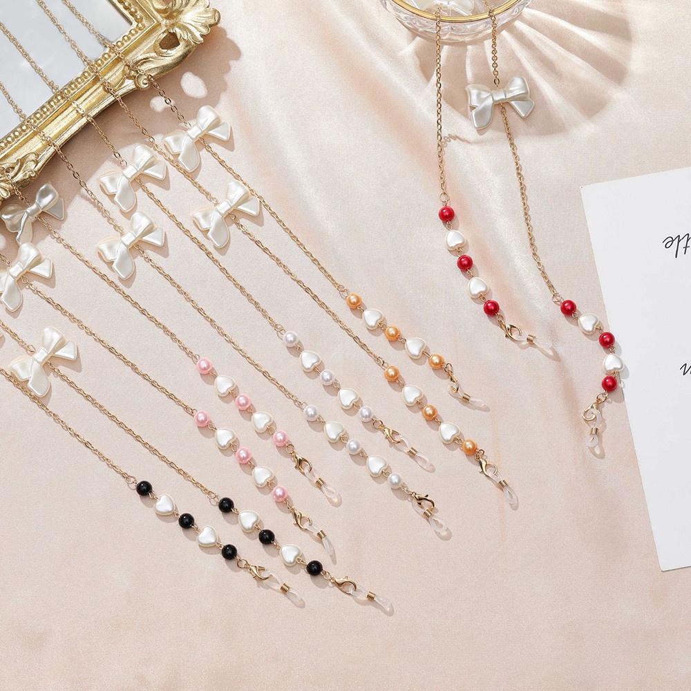 1pc Tali Lanyard Kacamata Anti Hilang Aksen Mutiara