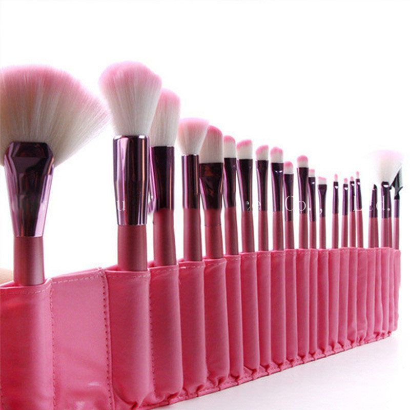 Biutte.co Brush Make Up 22 Set dengan Pouch - Pink