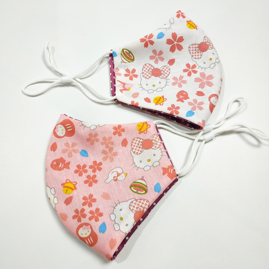 Masker Katun Motif ( HELLO KITTY )