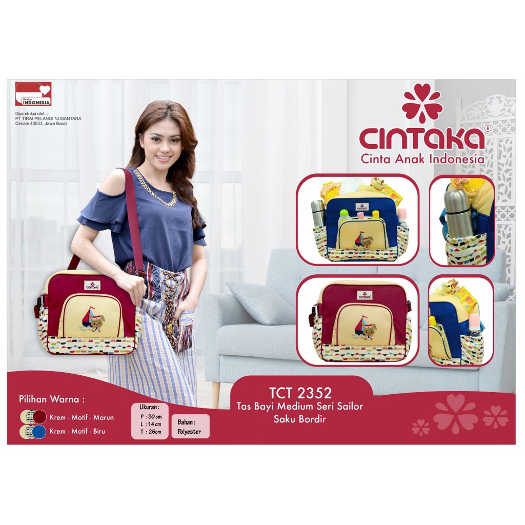 CINTAKA TAS BAYI MEDIUM DINO TCT 2452 /  SAILOR TCT 2352/ FOX CBT2852 / BIRDY CBT3052