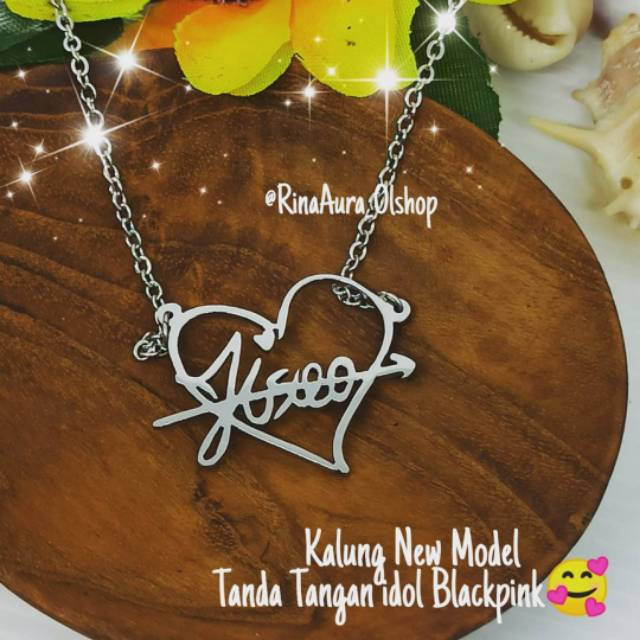 Kalung Tanda Tangan Idola Jisoo Blackpink