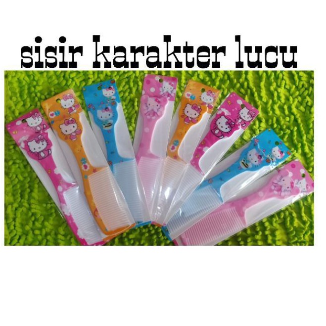 sisir rambut karakter lucu