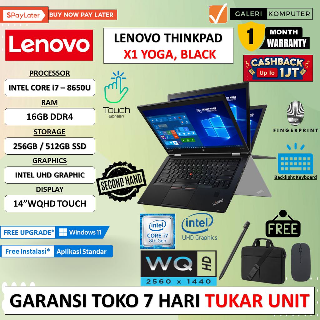 LAPTOP LENOVO THINKPAD X1 YOGA INTEL I5 8350U 16GB 256GB 14&quot; FHD TOUCH WINDOWS 10 PRO