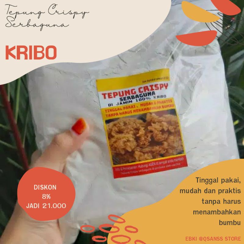 

Tepung Crispy Serbaguna 100% Kribo (900gr)