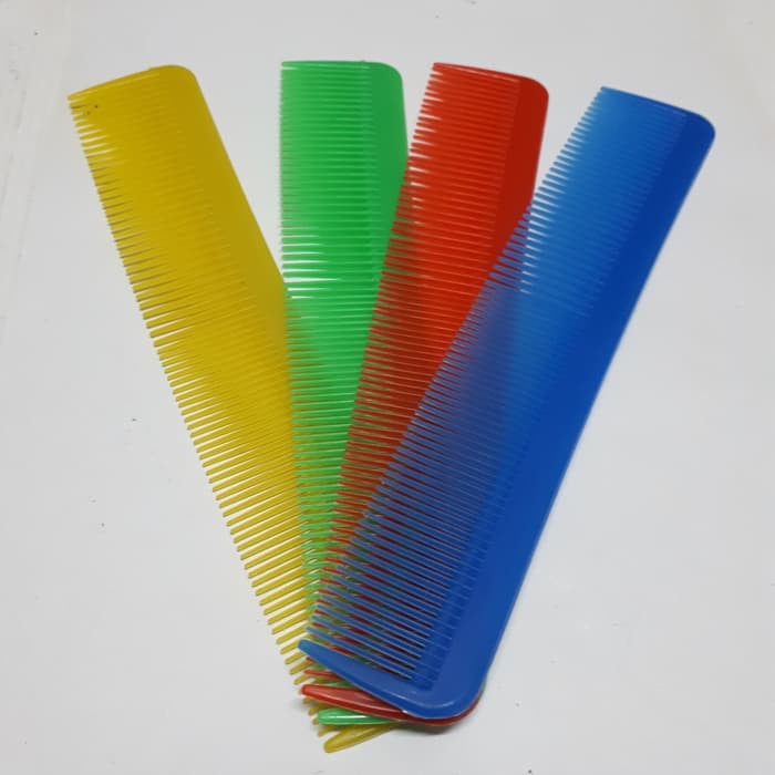 Sisir lurus warna isi 12 pcs warna warni.