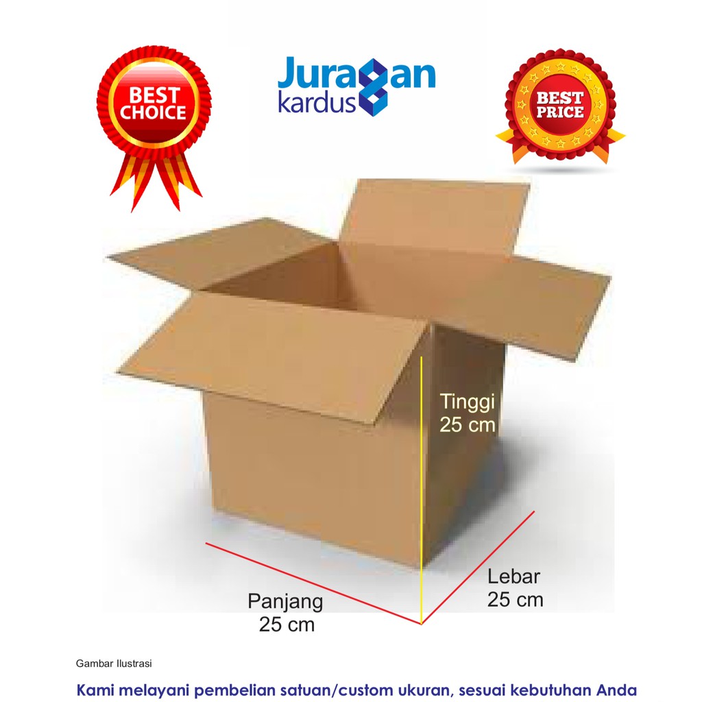 

Kardus Polos 25x25x25 cm