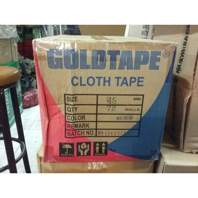 

HOT LAKBAN KAIN HITAM GOLD TAPE / GOLDTAPE CLOTH TAPE MURAH Terbagus
