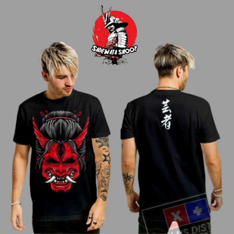 TSHIRT KAOS JEPANG SAMURAI SAKURA - BAJU KAOS DISTRO PRIA COWOK