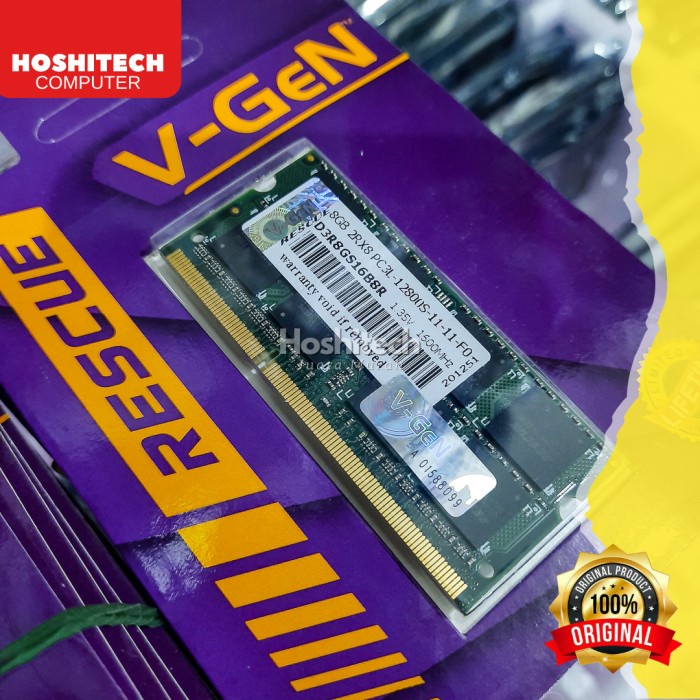 RAM Laptop VGen ddr3L 4gb 8gb PC-12800 / 1600MHz Sodimm