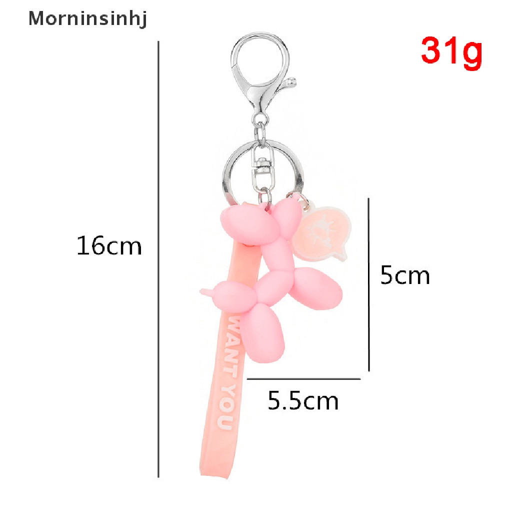 Mornin Fashion Gantungan Kunci Lucu Balon Anjing Gantungan Kunci Pasangan Keyring Phone Bag Car Pendant id