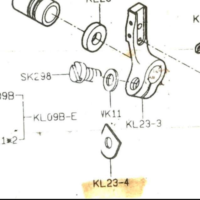 SK298 Baut Dudukan Looper - Mesin Obras F700