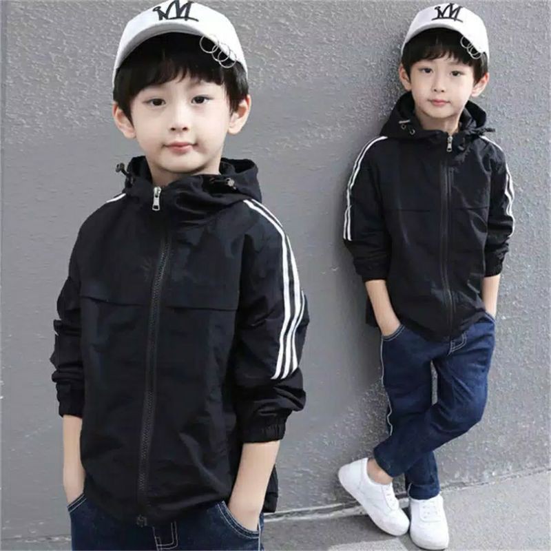 Jaket Anak parasut 3 stripes