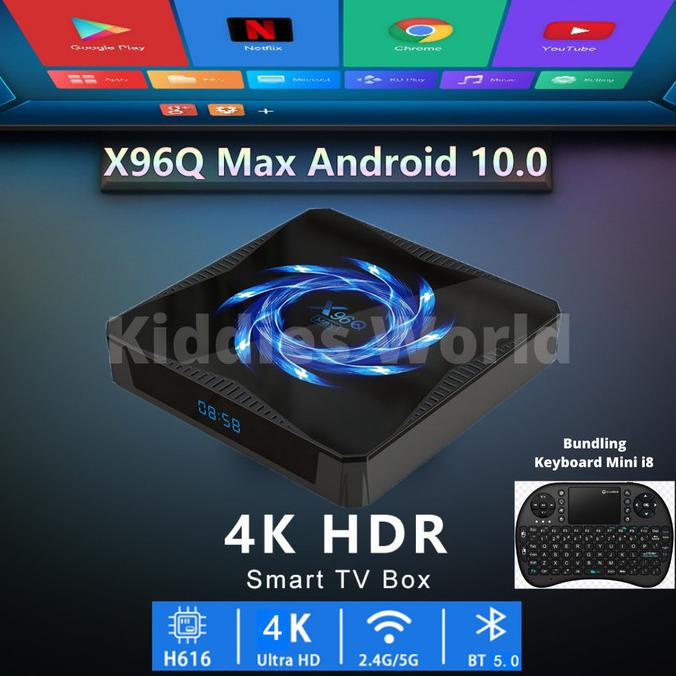 Android Tv Box X96Q MAX 4GB/32GB New Android 10 Miracast Airplay BT5.0