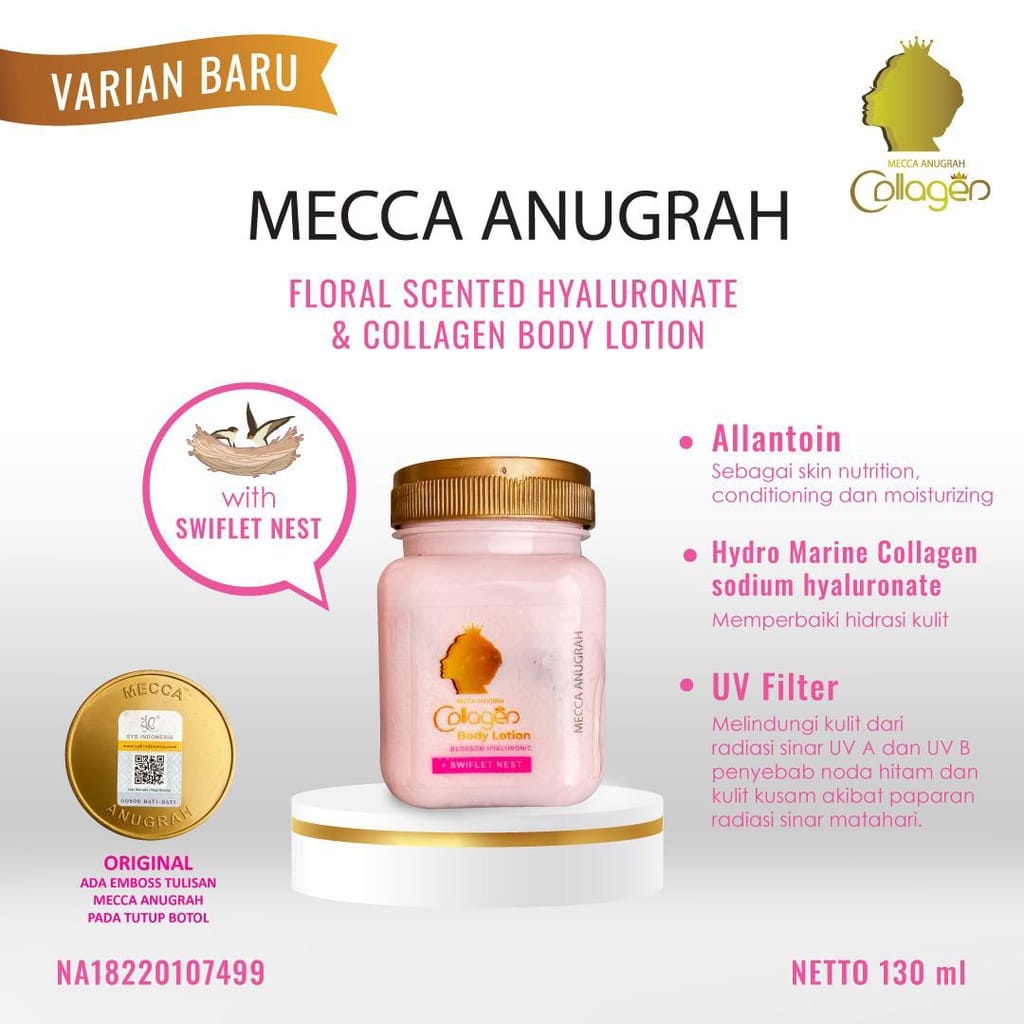 Mecca Anugrah Collagen Body Lotion by SYB I Bibit Collagen Pemutih