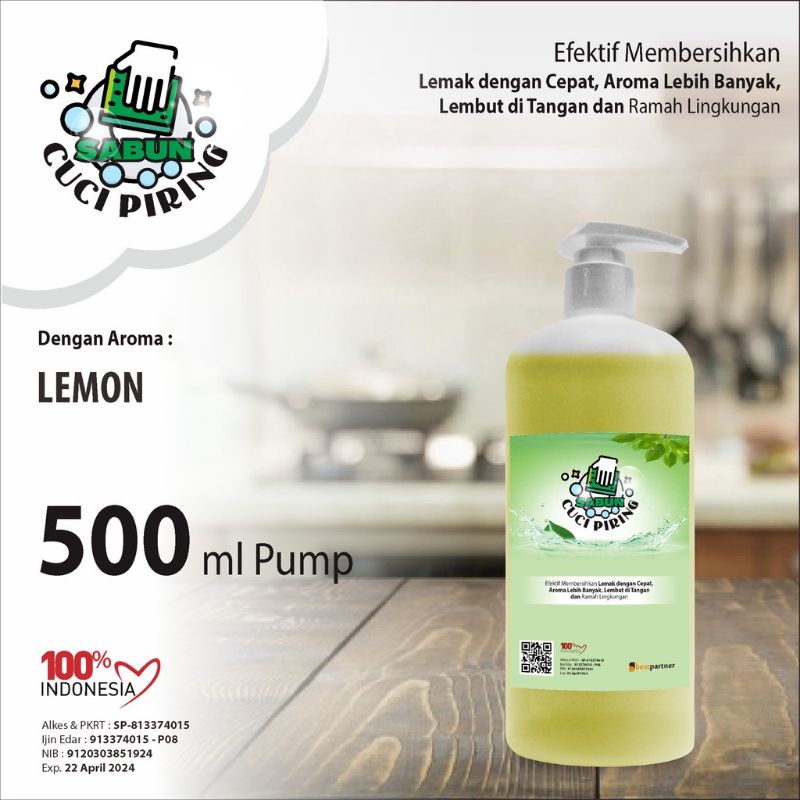 Sabun Cuci Piring Aneka Aroma Buah kemasa pump 500 ml