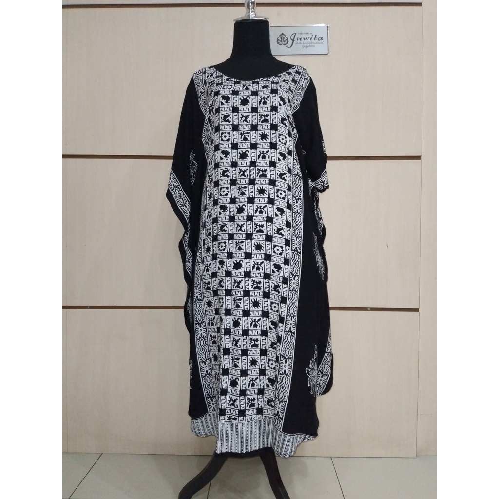 KAFTAN PENDEK DASTER LOWO DASTER KELELAWAR HITAM PUTIH