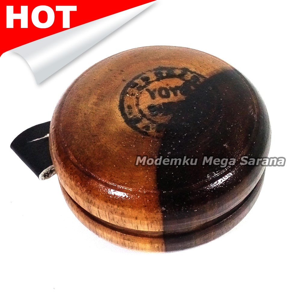 Mainan Jadul Yoyo Kayu Diameter 6-7 cm Natural [kualitas super]