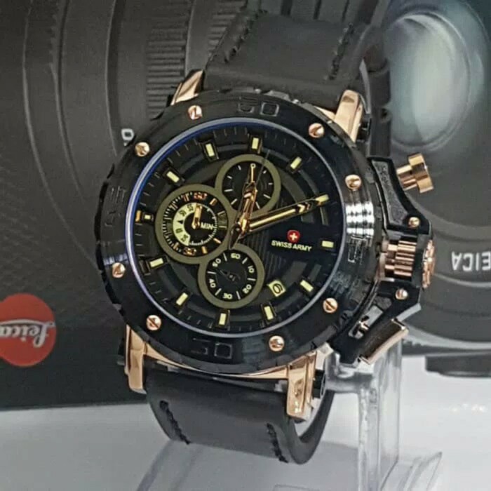 PROMO Jam Tangan Pria SA CHRONO KULIT U2230 BOX