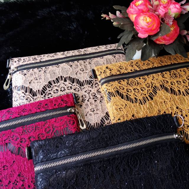 GLITTER LACE CLUTCH | TAS KONDANGAN | CLUTCH MURAH