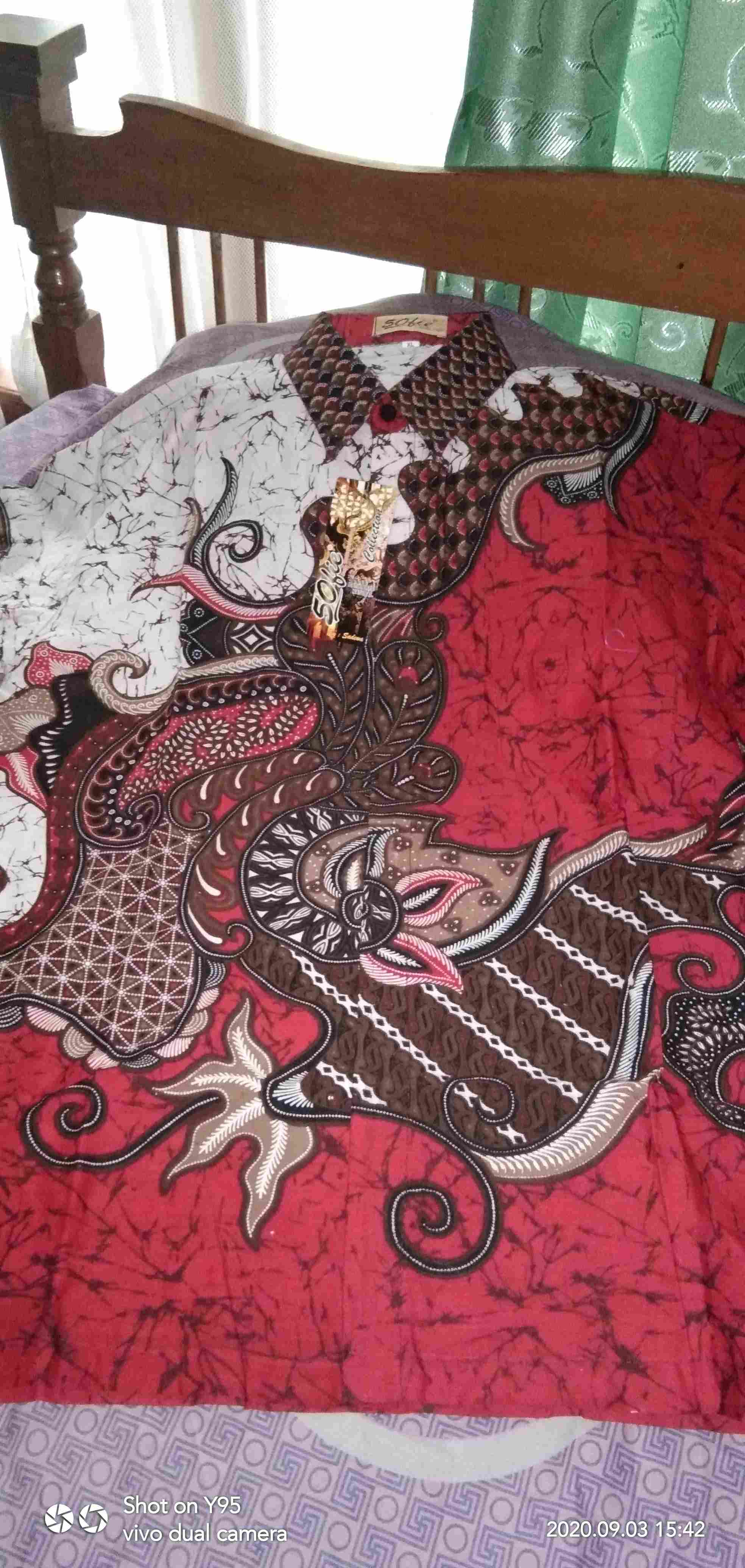 Batik Kalongan Hrb026 Kenongo Kemeja Hem Pendek Padi Pekalongan 29