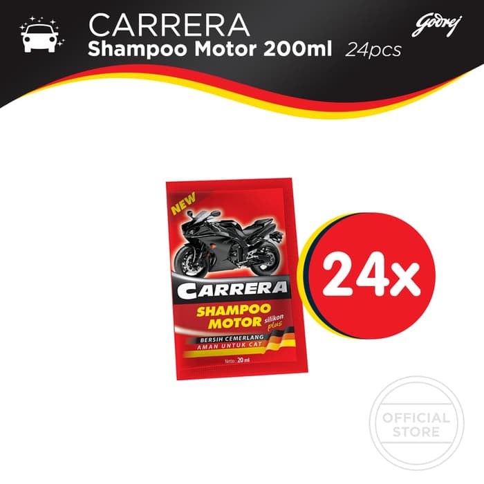 24PCS SHAMPOO MOTOR CARRERA Sampo Motor Mobil Ampuh Untuk Membersihkan Noda