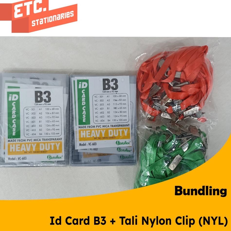 

Baru Spesial Paket Bundling Id Card B3 + Tali Nylon Clip (NYL)