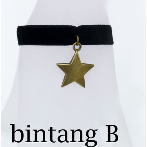 Gelang motif bintang Korea Choker Bracelet star wide bracelet (3D2) jge059