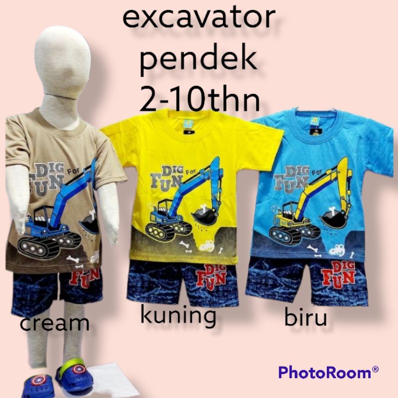 BAJU EXCAVATOR ANAK COWOK/SETELAN EXCAVATOR ANAK COWOK