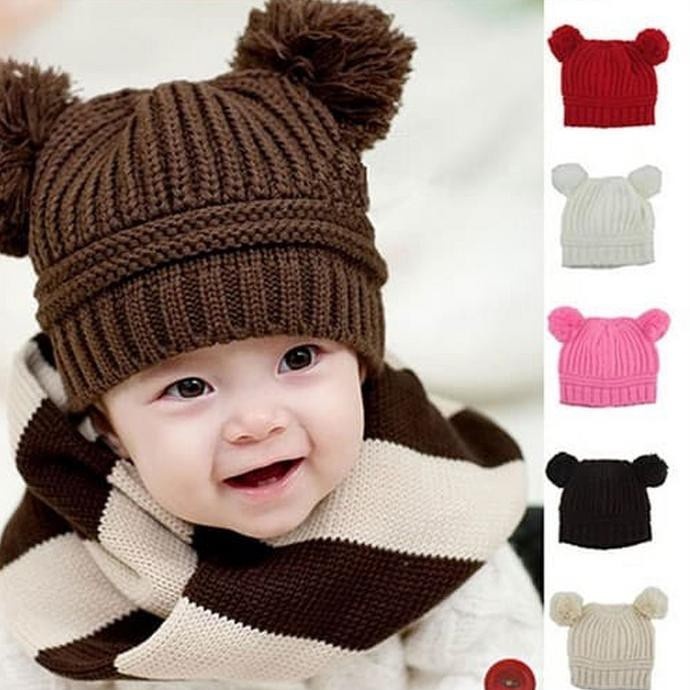 BABY STORE01 - KP108 TOPI RAJUT BAYI KUPLUK BAYI KUPLUK ANAK