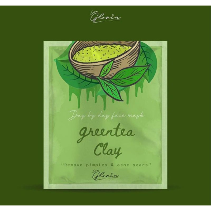 masker lea gloria green tea clay