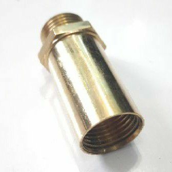 Sok Kran Panjang Drat Luar 1/2&quot; x Drat Dalam 1/2&quot; KUNINGAN 40mm (E51)