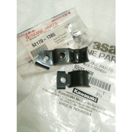 Braket klem clamp selang kabel rem depan ninja r ss ori
