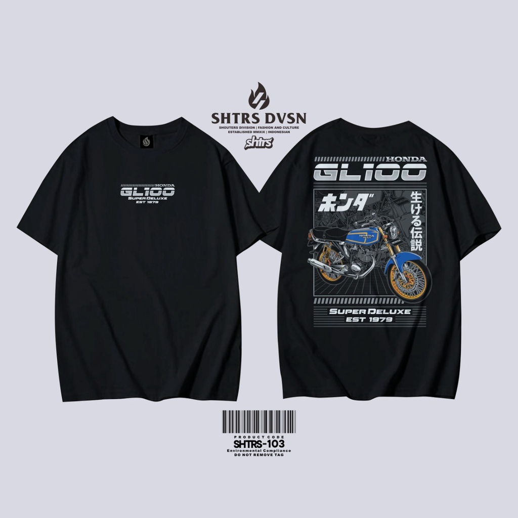 Baju Atasan Kaos Distro Motor Pria Lengan Pendek Terbaru Keren 2022 GL 200 Herex