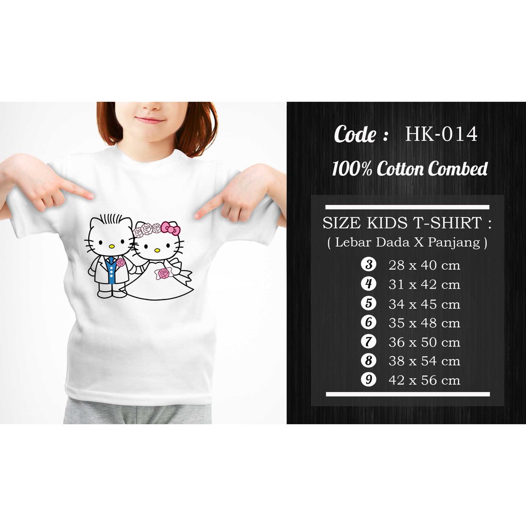 [FREE NAMA !!] Kaos Anak &amp; Family Hello Kitty 100% COTTON PREMIUM