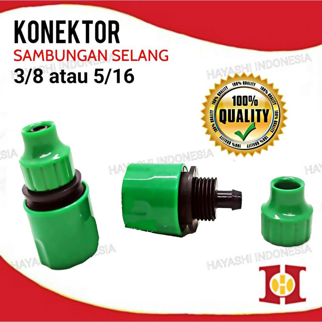 Konektor Selang Pompa 3 per 8 dan 5 per 16 DC 12V Quick Release-5 pcs