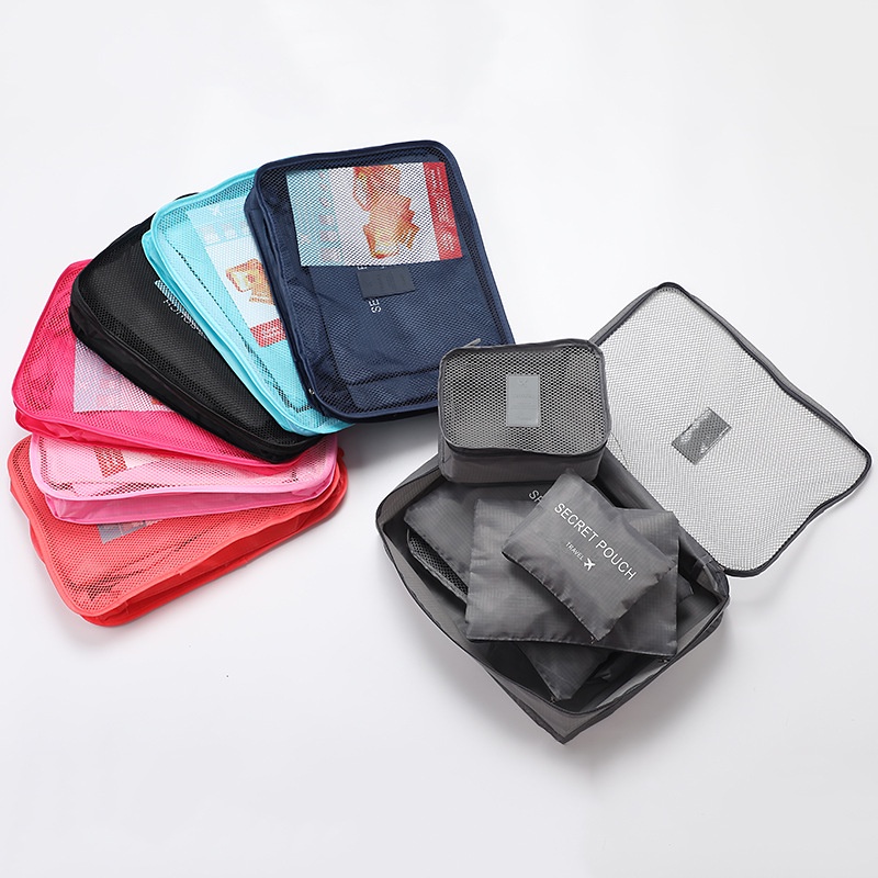 KAISSO - [ 6 IN 1 ] TAS TRAVEL ORGANIZER TRAVELLING BAG POUCH SET TAS PENYIMPANAN SERBAGUNA
