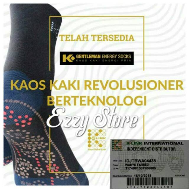 K-Gentleman Energy Socks (Kaos Kaki Kesehatan Pria)
