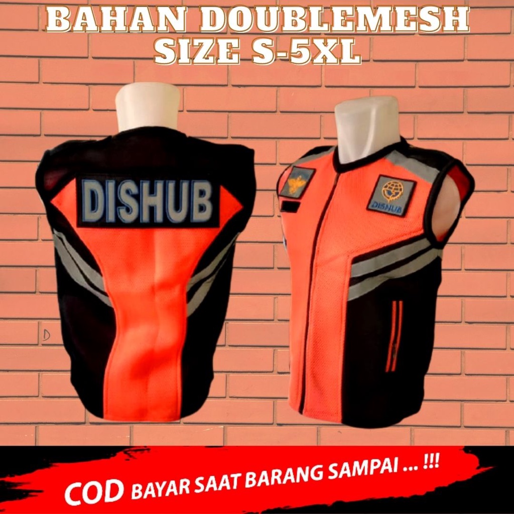 Rompi Dishub Rompi Dishub Terbaru Bahan Mesh untuk Pria/Wanita/Dewasa Multifungsi Rompi Dishub Rompi