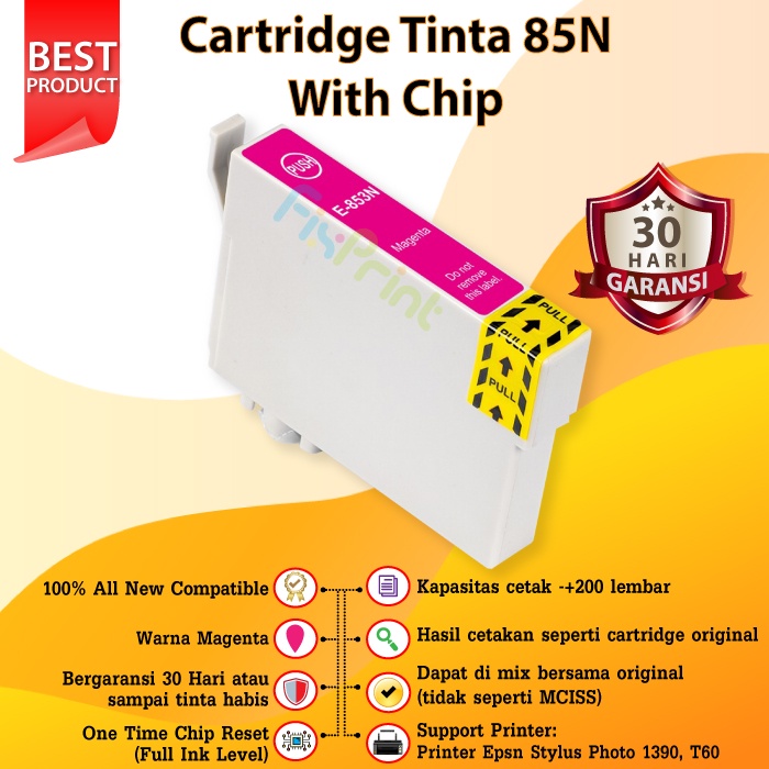 Cartridge Compatible Tinta Printer Epson R1390 T60 85N 85 T0851 T0851N