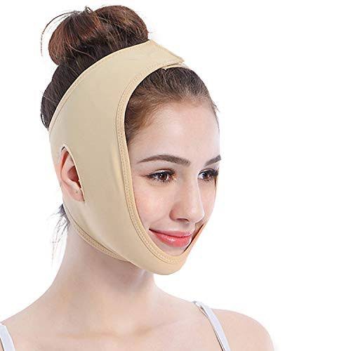 3D V SHAPE OVAL FACE LIFT SLIM BELT SABUK PENIRUS PIPI WAJAH PENGHILANG DOUBLE CHIN NEW - BEIGE