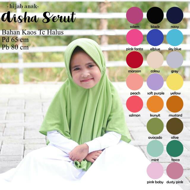 Aisha Jilbab Kaos Serut Anak