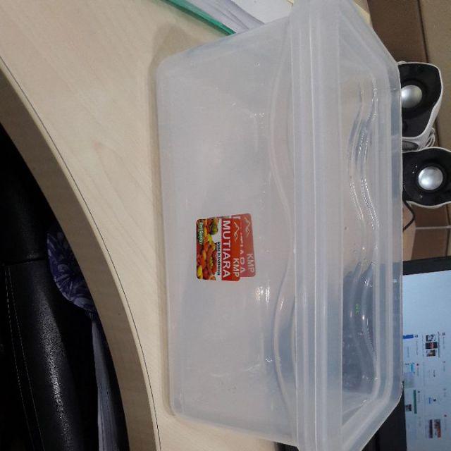 Kotak Makan Plastik Sayur | Kotak Penyimpan Makanan Transparan 3000ml